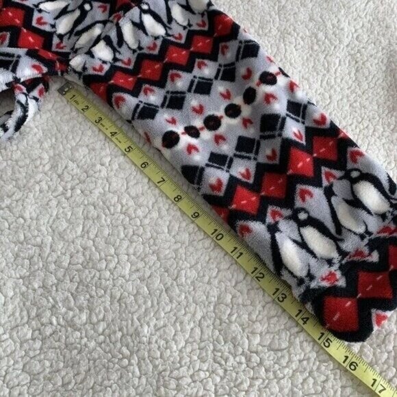 NEW‎ Vera Bradley Plush Hooded Robe Womens Small Medium Penguins Intarsia Tie - Picture 12 of 12